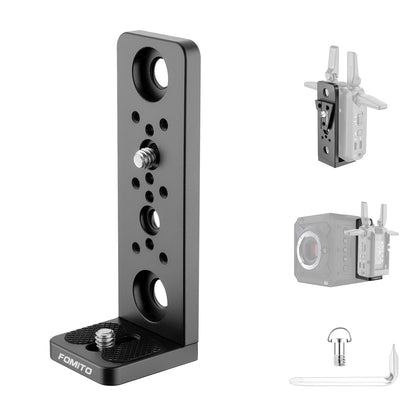 Fomito L6 Multi-Functional L-Bracket Extension Mounting Plate with V-Mount Support