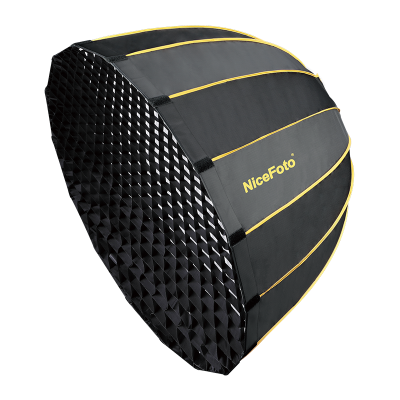 NiceFoto 60cm/70cm/90cm/120cm Quick Set-up Deep Parabolic Softbox with Grid for LED Light