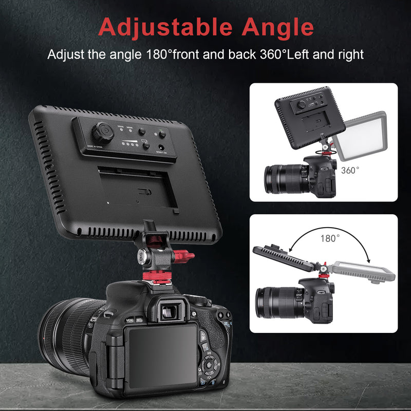 Fomito Camera Monitor Holder Mount Arm Hot Shoe Adapter for Field Monitor, Smartphone, LED Video Light, Microphone（New Upgrade Model）