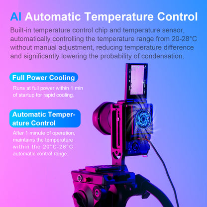 FOMITO FS-A1 Dual Camera Cooling Fan, Low Noise Heat Dissipation for DSLR Mirrorless Camcorder, Ideal for Live Streaming & Video Recording