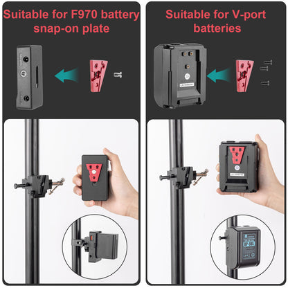 Fomito-VK-02 V Mount Battery Plate V Mount Adapter VK-02 V-Mount V-Lock Base Station Quick Release Plate-F0025/F0026/F0027/F0028