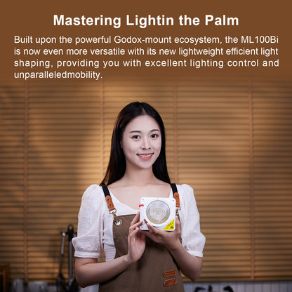 Godox ML100Bi Portable LED Video Light (100W Bi-Color 2800K-6500K)