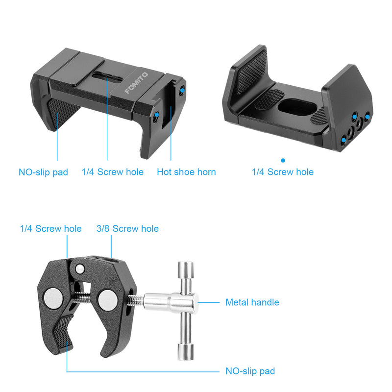 Fomito Charging Bank Universal Clip + Crab Clip