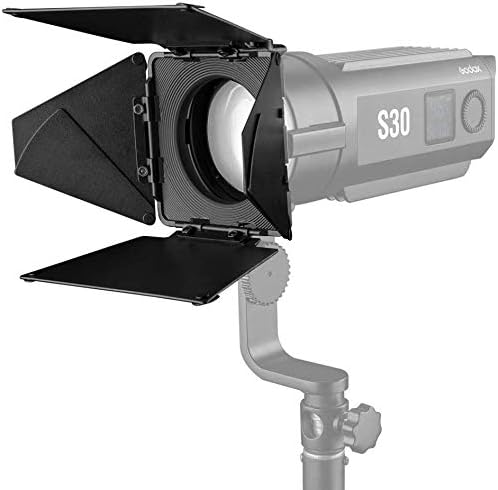 Godox SA-08 8 Leaves barndoor with TUYUNG Cloth for Godox S30 Focusing LED Video Light