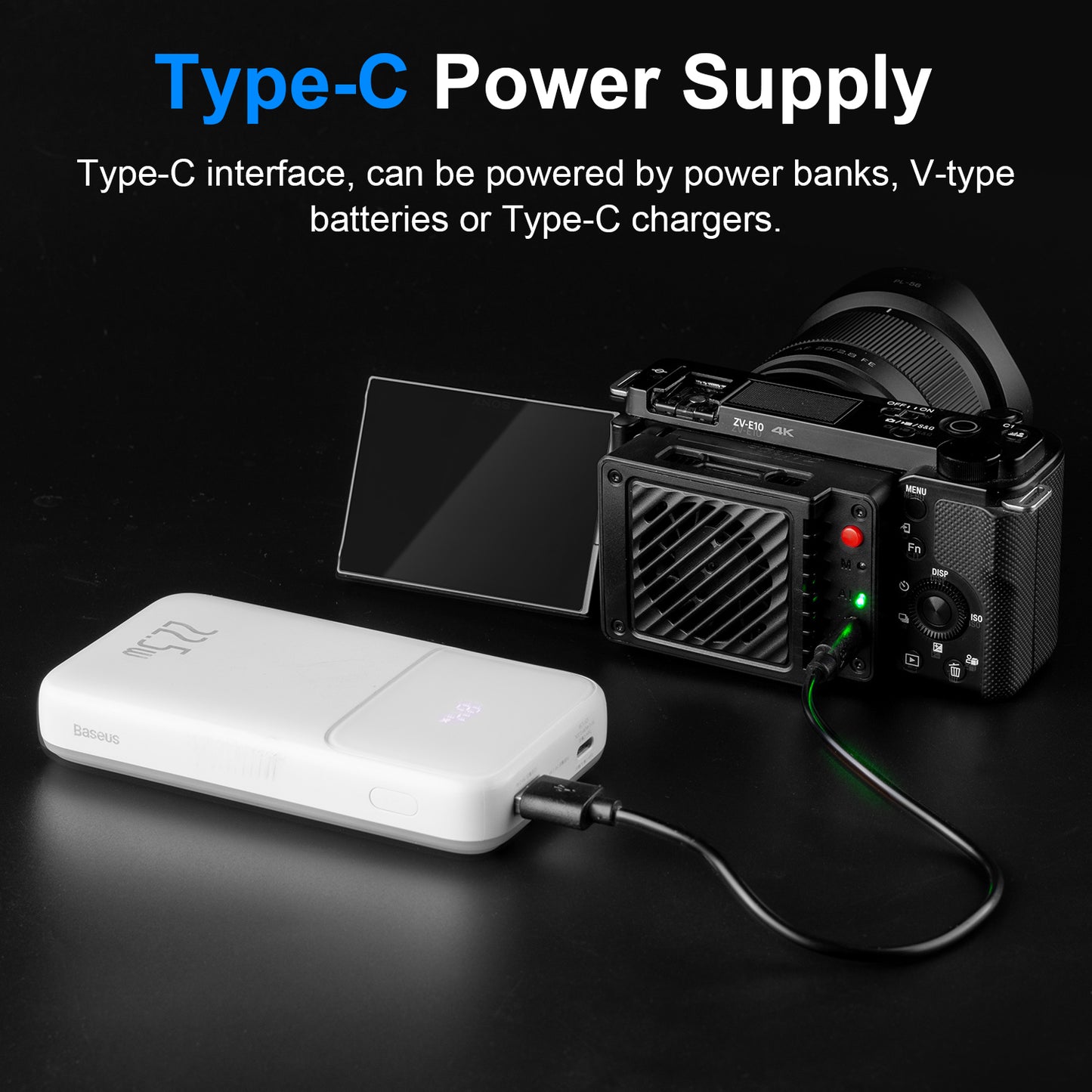 FOMITO FS-A1 Dual Camera Cooling Fan, Low Noise Heat Dissipation for DSLR Mirrorless Camcorder, Ideal for Live Streaming & Video Recording