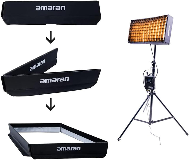 Aputure Amaran F21C RGBWW Flexible Led Video Light 2500K~7500K,100W,15 Lighting FX with Honeycomb Grid Soft Box,Support App Control