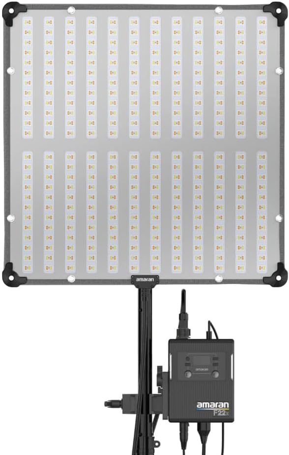 Aputure Amaran F22X Flexible Led Video Light BI-Color 2500K~7500K,200W,9 Lighting FX with Honeycomb Grid Soft Box,Support App Control