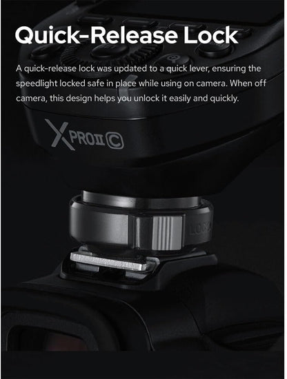 Godox XProII XProII-O XProIIO TTL 2.4G Wireless Flash Trigger for Olympus & Panasonic Cameras, HSS 1/8000s, GodoxPhoto APP Control, New Hotshoe Locking, Modeling Light, Zoom Setting(Xpro-O Version 2)
