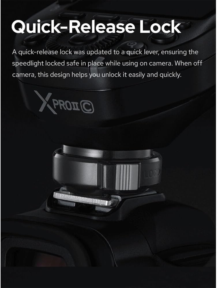 Godox XProII XProII-O XProIIO TTL 2.4G Wireless Flash Trigger for Olympus & Panasonic Cameras, HSS 1/8000s, GodoxPhoto APP Control, New Hotshoe Locking, Modeling Light, Zoom Setting(Xpro-O Version 2)