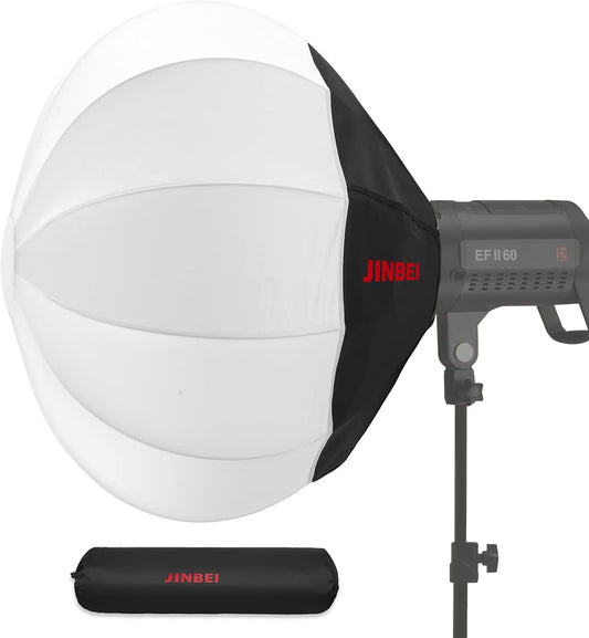 JINBEI 22”/56cm Lantern Softbox Bowens Mount softbox One Step Quick Release Soft Light Modifier for JINBEI Video Light Compatible with Other Bowens Mount Video Light Portable