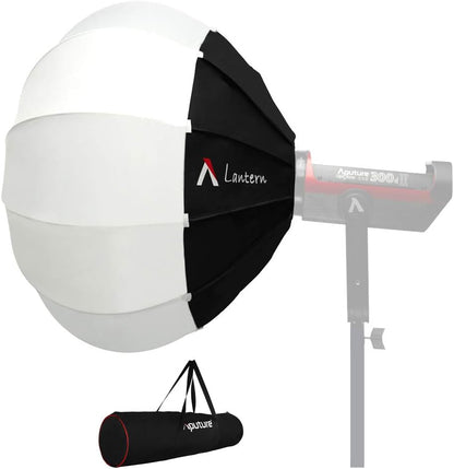 Aputure Lantern Softbox Soft Light Modifier,26inch, Quick-Setup Quick-Folding Aputure Space Light Upgraded for Aputure 300D Mark II 120D 120T 120D Mark II 300X and Other Bowens Mount Light