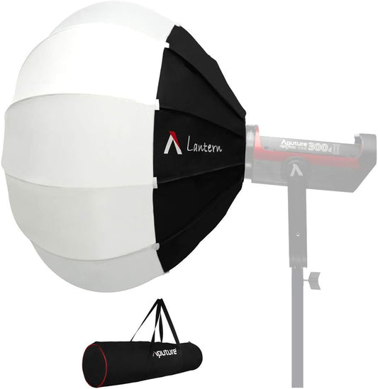 Aputure Lantern Softbox Soft Light Modifier,26inch, Quick-Setup Quick-Folding Aputure Space Light Upgraded for Aputure 300D Mark II 120D 120T 120D Mark II 300X and Other Bowens Mount Light