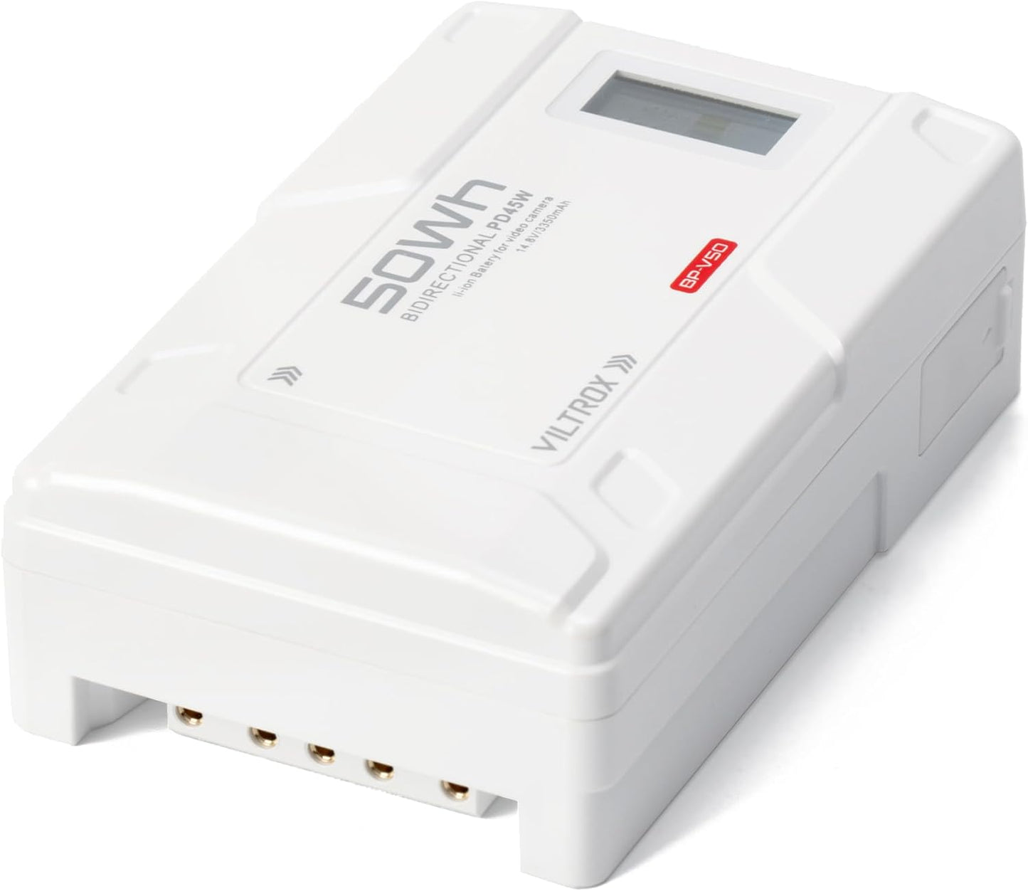 99Wh VILTROX V Mount Battery, 99Wh 14.8V Mini V-Mount Battery Support 45W PD USB-C Fast Charger, BP 10A Output, with D-TAP, Type-A, Type-C, OLED Screen, for Camera, Camcorder, Monitor, Filmmaker