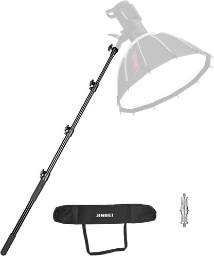 JINBEI HD-230 7.5ft / 230cm Handheld Portable Light Stand with 1/4" 3/8" Adapter Boom Pole Telescoping with Easy Twist Locks Support for Studio LED Panel Speedlite Reflector