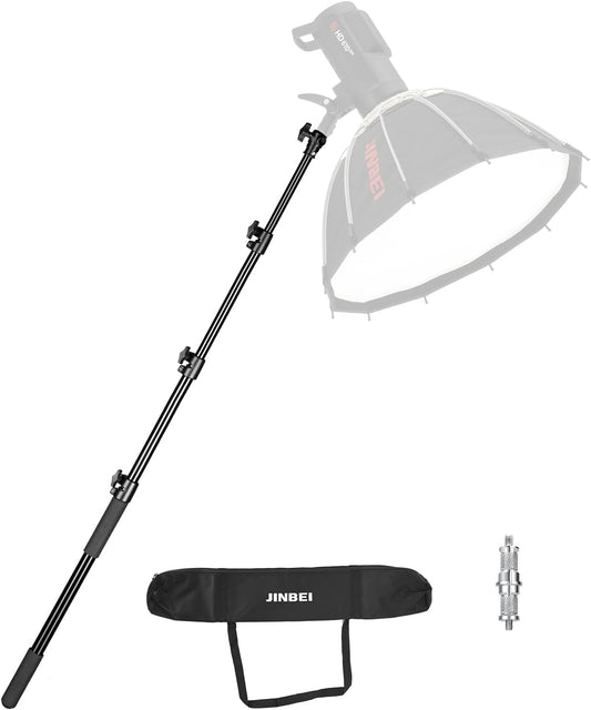 JINBEI HD-230 7.5ft / 230cm Handheld Portable Light Stand with 1/4" 3/8" Adapter Boom Pole Telescoping with Easy Twist Locks Support for Studio LED Panel Speedlite Reflector