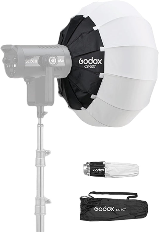 Godox CS-50T 50cm/19.6in Quick Release Lantern Softbox Professional Foldable Softbox with Standard Bowen Mount for Photography Studio Photography (50cm/19.6in Softbox)