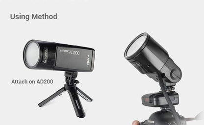 Godox H200R Round Flash Head, Compatible for Godox AD200 AD200 PRO, 200ws, Light and Portable, Daylight Color, Hot Shoe Mount, 1 Pack