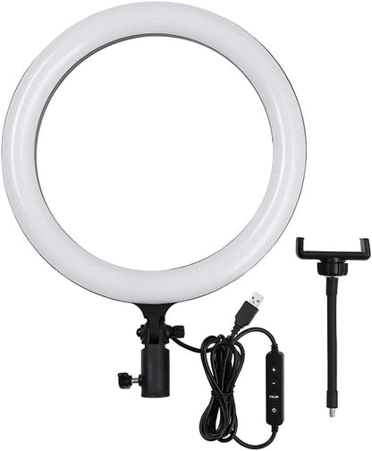 GODOX LR120 12 Inch LED Ring Light Photography Light Fill-in Light 3000K-6000K Bi-Color Temperature Adjustable Brightness USB Powered with Phone Holder for Live Streaming Selfie Makeup Photography