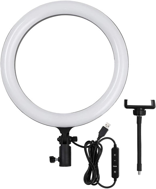 GODOX LR120 12 Inch LED Ring Light Photography Light Fill-in Light 3000K-6000K Bi-Color Temperature Adjustable Brightness USB Powered with Phone Holder for Live Streaming Selfie Makeup Photography