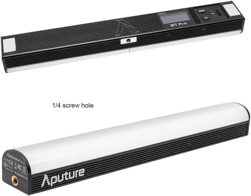 Aputure MT Pro,RGBWW Mini Tube Light,36 Pixel-Mappable,7.5W 2000K to10000K,9 Built-in Battery System FX with Grid and Tripod