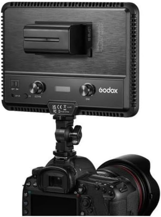 Godox LDP18Bi Bi Color LED Video Panel with Side-Mounted Chip Design, Slim Frame, 31 FX Modes, and Adjustable Color Temperature (Black)
