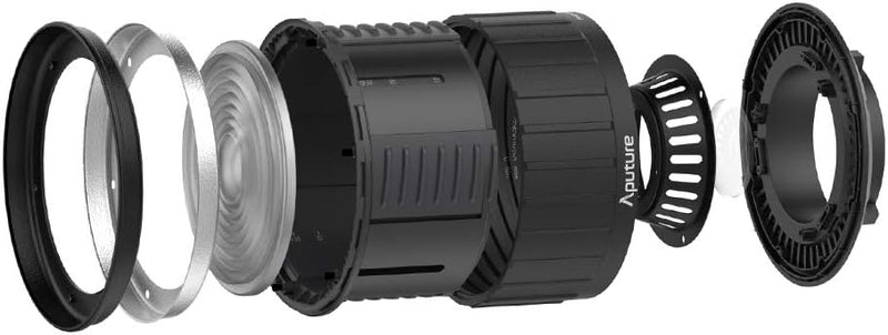 Aputure Fresnel 2X,Fresnel ii 2 Lens Mount for Aputure 300D Mark II,120D Mark 2, 300D,120D amaran 300c 150c and Other Bowen-S Mount Continuous Lights Lens