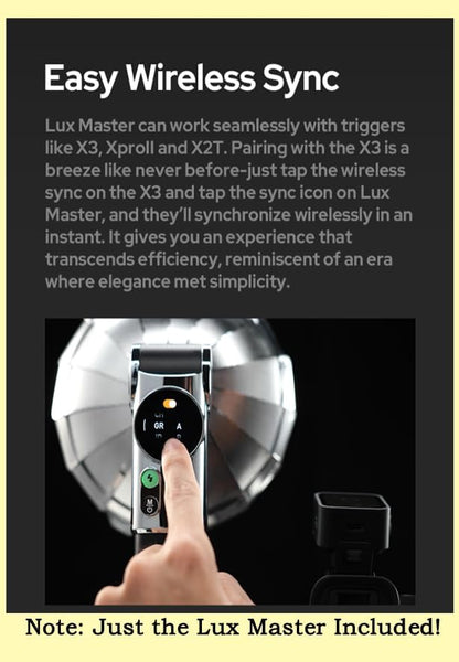 Godox Lux Master TTL Retro Camera Flash - Touchscreen Control, 6000K±300k CCT, GN25 460 Full Power, S1/S2 Optical Control, Type-C Charging, for Canon for Nikon for Sony Cameras and Others