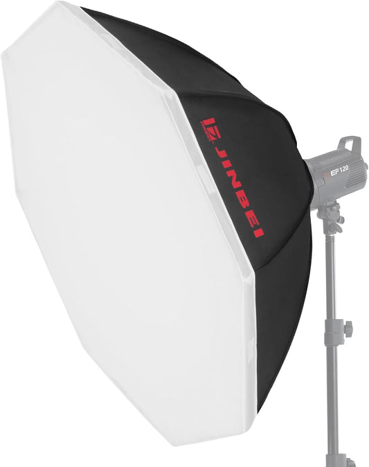 JINBEI 35.4inches/90cm Octagon Softbox Octagonal Speedlite Studio Flash, Portable Umbrella Soft Box for Photo Studio Portrait Product Photography