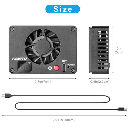 FOMITO-FS-02 Camera Cooling Fan with Magnetic Case-F0192
