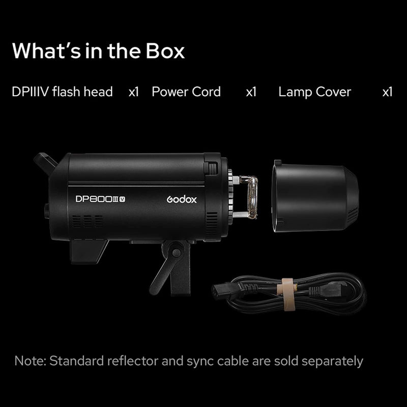 Godox DP600IIIV 600Ws Stobe Flash Studio Light GN106 0.1-1S Recycle Time, 1/2000-1/800s Flash Duration, 2.4G X System CCT 5600±200K Bowens Mount Monolight for Studio Portrait Photography (DP600III-V)