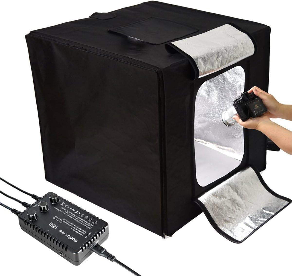 Godox LST60 Portable Photo Studio Box - Triple LED Light Source Photography Shooting Tents