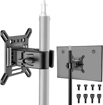Fomito VESA Monitor Mount Bracket with V-Lock Quick Release for Light Stand & Tripods