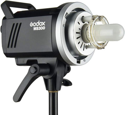 Godox MS300 Compact Studio Flash 300W 2.4G Wireless Monolight with 150W Modeling Lamp,Outstanding Power Output Stability,Anti-Preflash,Bowens Mount,5600±200K CCT,0.1～1.8S Recycle Time