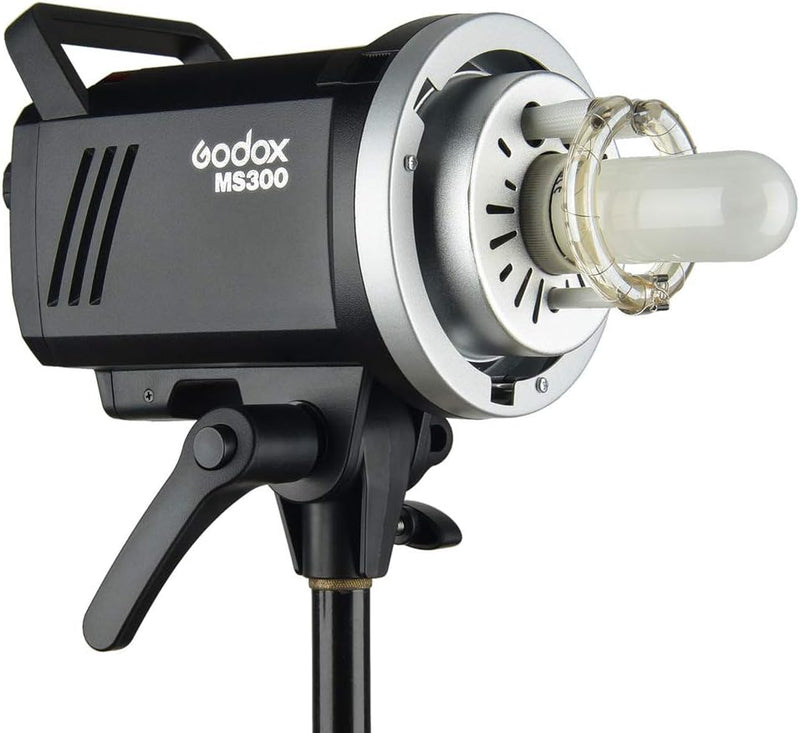 Godox MS300 Compact Studio Flash 300W 2.4G Wireless Monolight with 150W Modeling Lamp,Outstanding Power Output Stability,Anti-Preflash,Bowens Mount,5600±200K CCT,0.1～1.8S Recycle Time