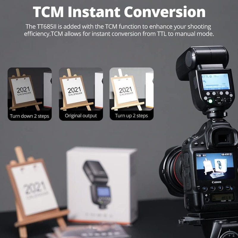 Godox TT685II-S TTL Speedlite High-Speed Sync,2.4G Wireless X System Compatible for Sony Flash A58 A7RII A7II A99 A9 A7R A6300 (TT685II-S)