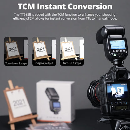 Godox TT685II-S TTL Speedlite High-Speed Sync,2.4G Wireless X System Compatible for Sony Flash A58 A7RII A7II A99 A9 A7R A6300 (TT685II-S)