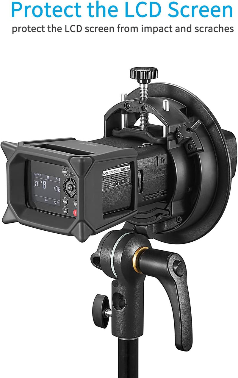 Godox AD200PRO Silicone Case & Screen Protector With Conxtrue LED Light