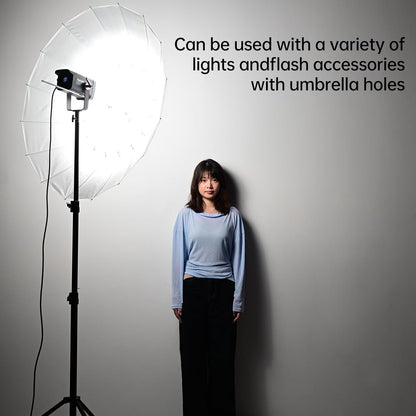 JINBEI 100cm 16-Rib White Studio Soft Light Translucent Shoot Through Umbrella for Photography Video Studio Shooting Speedlite Flash