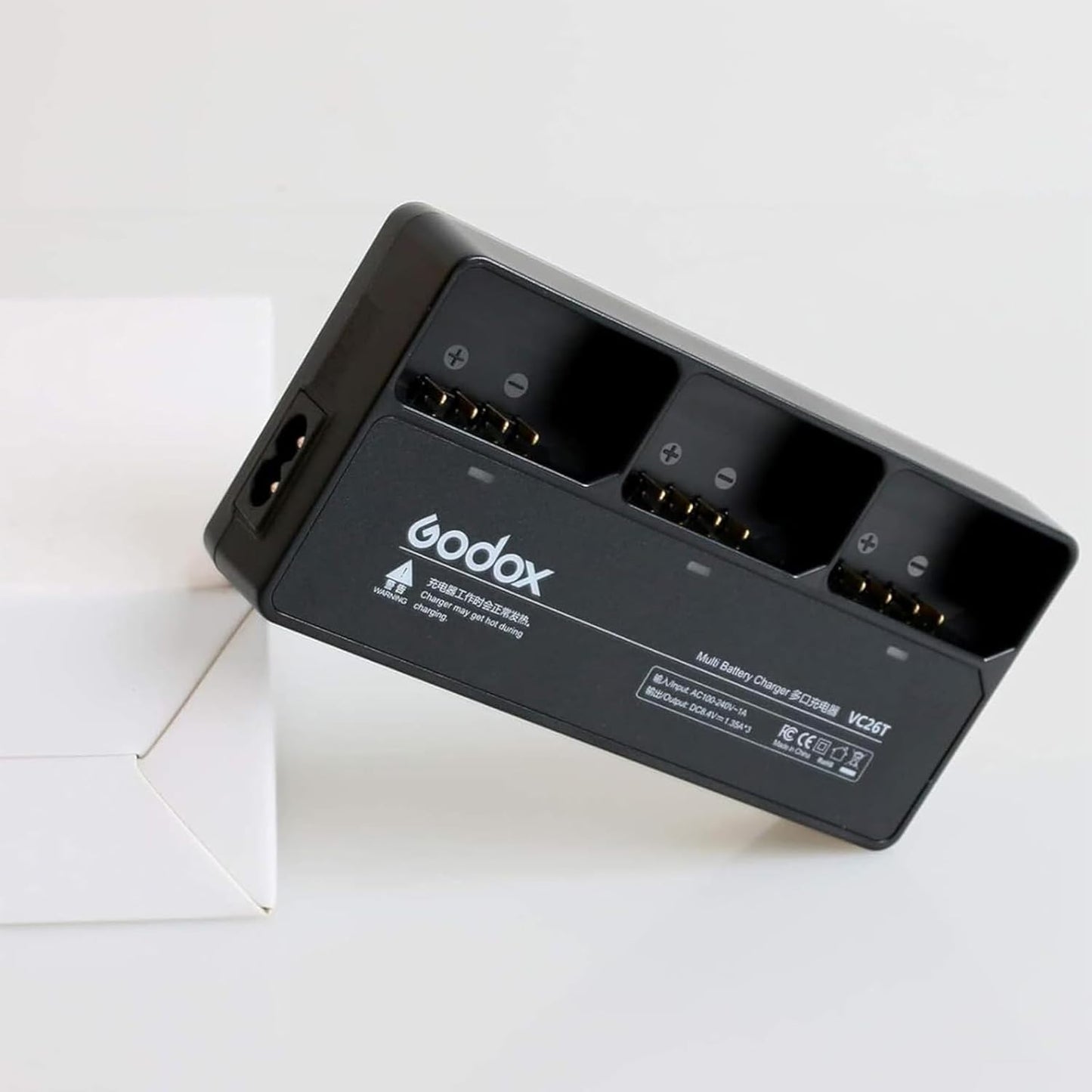 Godox VC26T Triple Battery Charger for Godox V1/V1 Pro/V860III/V850III/MF-R76/RING72 Flash Speedlite