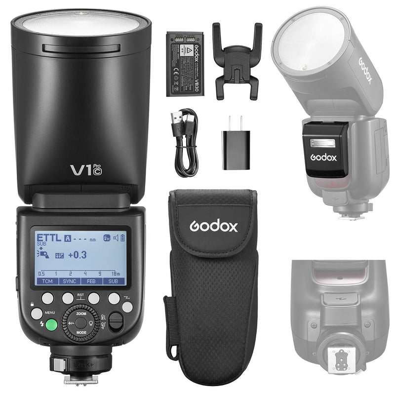 Godox V1ProC V1ProS V1ProN V1ProF V1ProO TTL Li-ion Round Head Camera Flash Light Speedlight for C/S/N/F/O