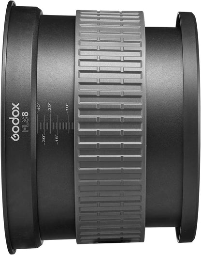 Godox FLS8 Fresnel Lens with Bowens Mount for Godox SL60W VL150 SL150II SZ150R SL200II SZ200BI Spotlight for Aputure LED Lights and Other Bowens Mount Continuous Lights (Adjustable Beam Angle 10-40°)