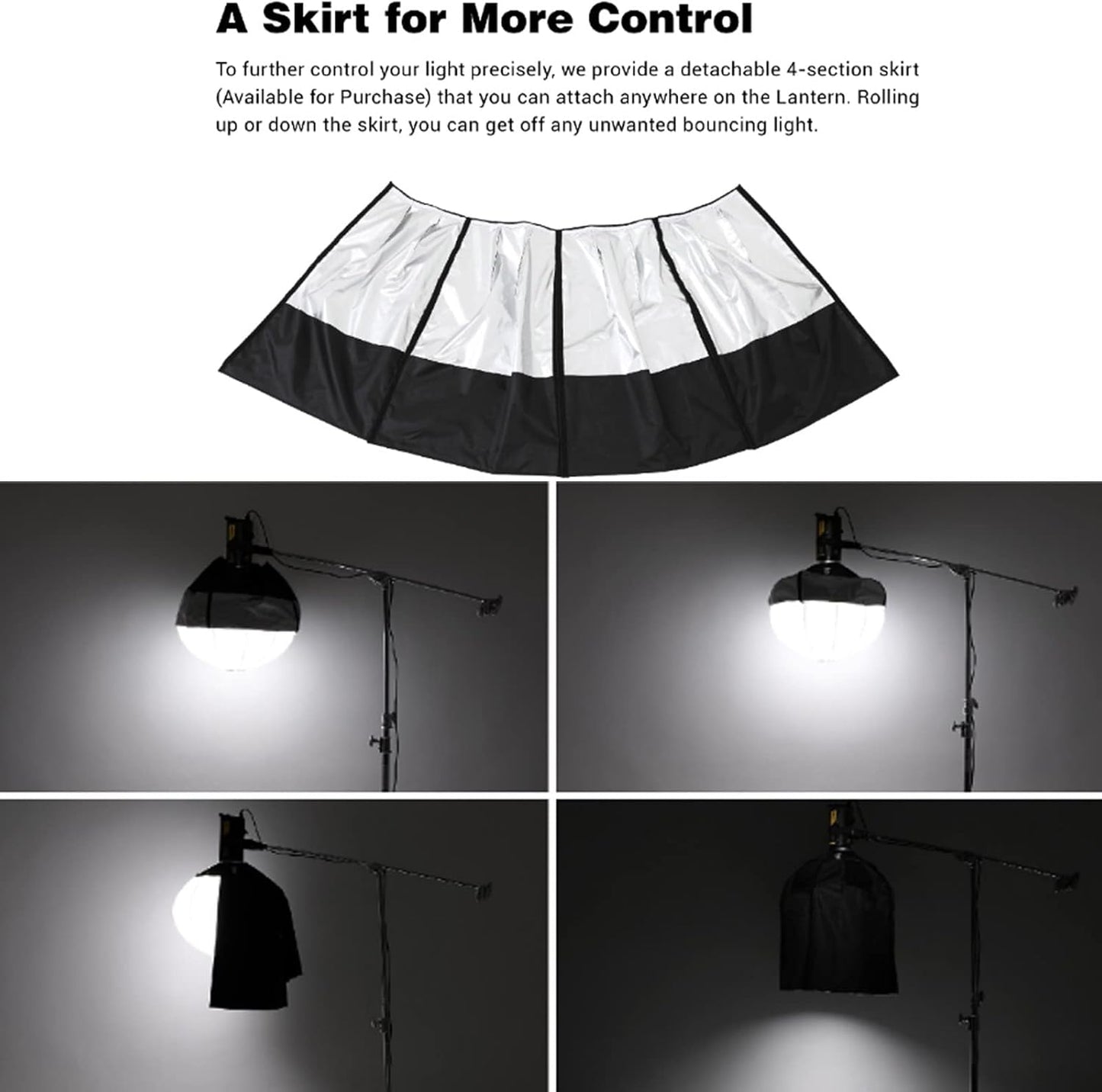 GODOX SS-85 Softbox Cover 85cm/33.5in Reflective Shading Skirt Compatible with CS-85D Lantern Softbox Light Modifier