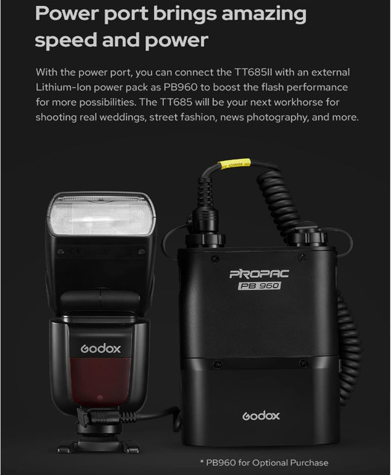 Godox Camera Flash Speedlite TT685II-N for Nikon, i-TTL 2.4G Wireless GN60 HSS, Flash Compatible with Nikon Camera D800 D700 D7100 D7000 D5200 D5000.etc