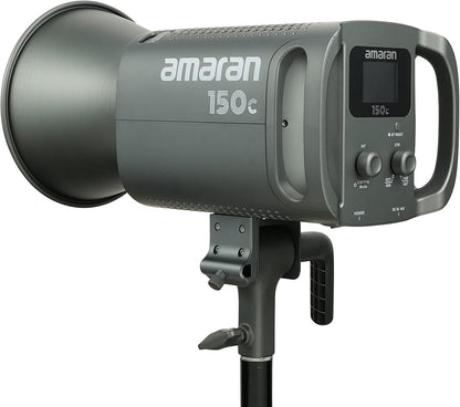 Aputure Amaran 150c COB Video Light,RGBWW 150W,2,500K to 7,500K CCT with G/M Adjustment,15,610 lux @ 1m with Hyper Reflector,APP Control