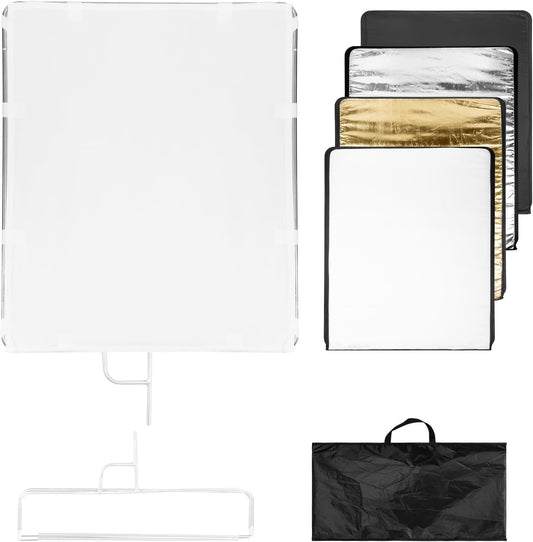 Fomito-QB-7590 Square Metal Flag Panel Reflector Set 75 x 90cm-F0169
