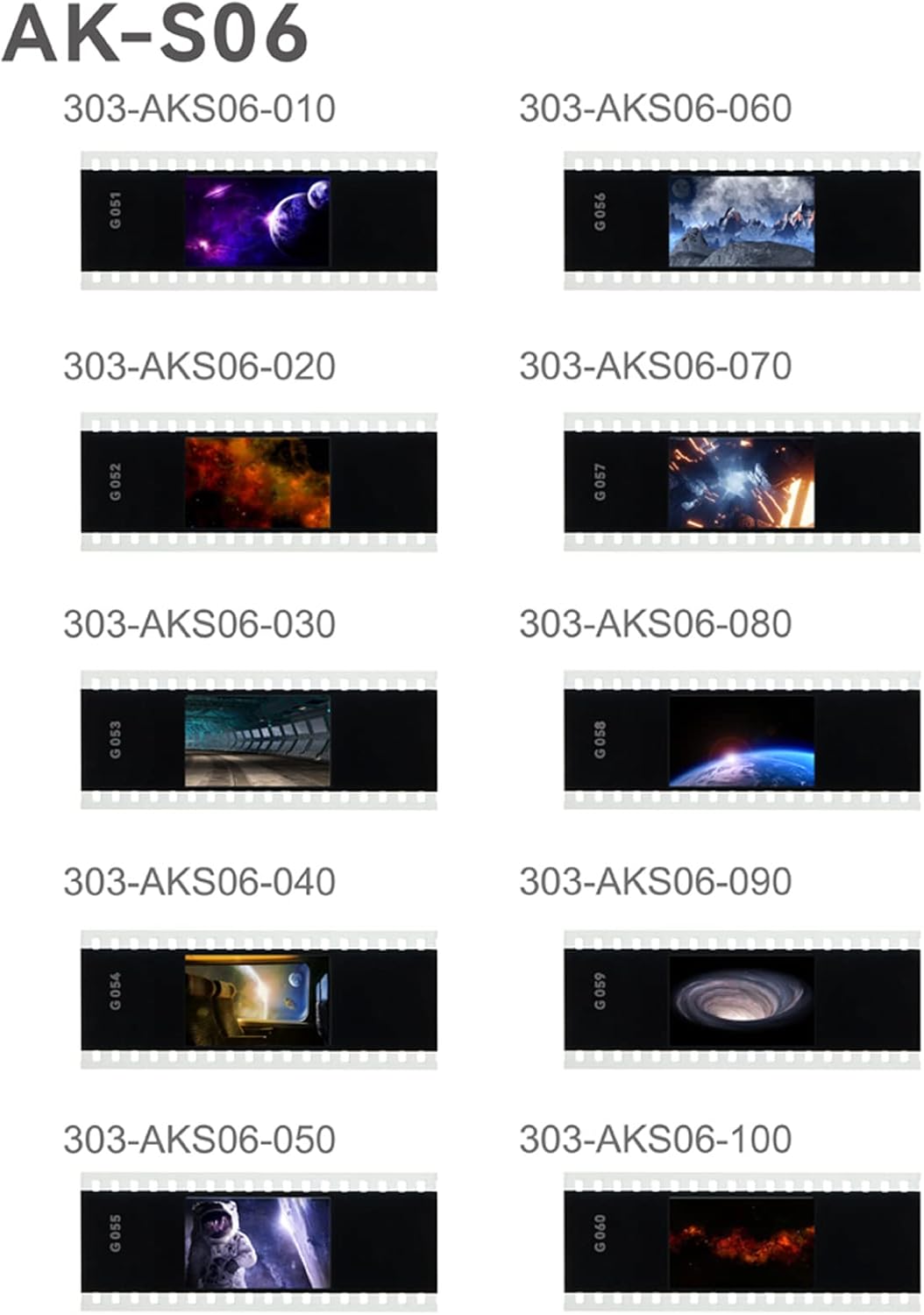 Godox AK-S Full Slide Set Accessories for Godox AK-R21 Camera Flash 60 PCS Transparencies Collection