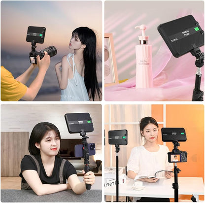 JINBEI P12BI LED Video Soft Light, 119 LEDs, 2700K-7500K, Nine Preset Effects, Studio & Camera Light with USB-C, Tripod & Mount, 2-Hour Battery Life