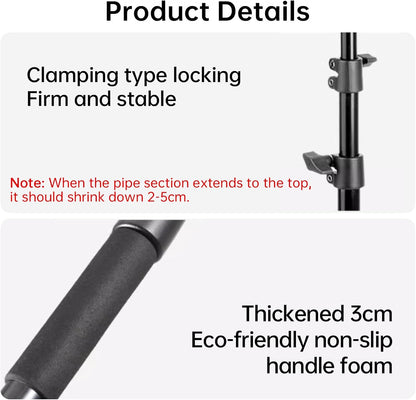 JINBEI HD-230 7.5ft / 230cm Handheld Portable Light Stand with 1/4" 3/8" Adapter Boom Pole Telescoping with Easy Twist Locks Support for Studio LED Panel Speedlite Reflector