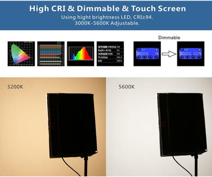 FalconEyes RX-18TD (New Packaging )Bi-Color Dimmable 3000K-5600K 100W Waterproof Flexible Studio Light for Photography (RX-18TD)