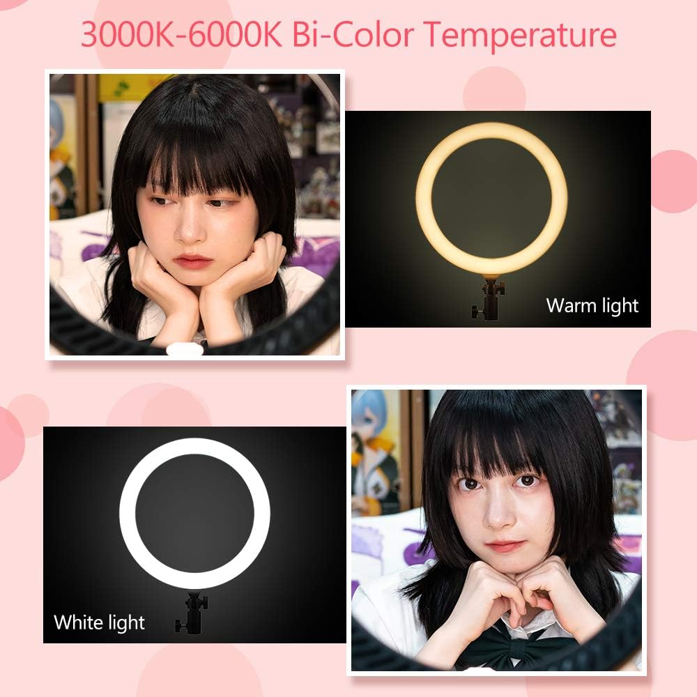 GODOX LR120 12 Inch LED Ring Light Photography Light Fill-in Light 3000K-6000K Bi-Color Temperature Adjustable Brightness USB Powered with Phone Holder for Live Streaming Selfie Makeup Photography